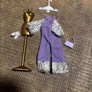 Topper Dawn Doll Clothes Dizzy Girl Purple lace Jumpsuit